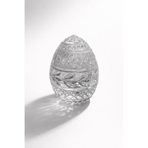 Vintage Franklin Mint Cut Crystal Egg Collectible 80's Office Paperweight